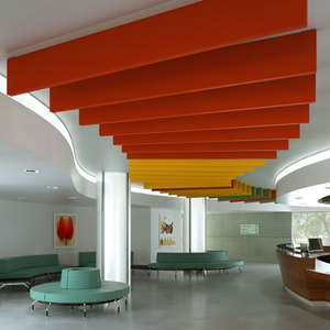 Paneles Acústicos Modernos Tranquil APS, Alta Absorción de Sonido, Diseño de Modelo 3D, Impregnados, con Sistema de Suspensión de Pernos, de Poliéster - Product Image 1