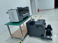 Printer DTF 3ALPS A3 Baru Dual Head untuk Transfer Tekstil, Printer Inkjet XP600 Imprimate 300mm Tinta Pigment CMYKW Multifungsi Ukuran Kecil
