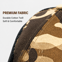 Casquette Trucker Applique Six Panneaux Snapback 100% Coton Camouflage Patch Brodé Couronne Haute Certifiée CE Studio Sports d'été en plein air
