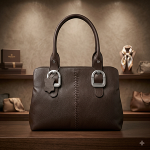 Pochette pour femme en cuir de vache véritable BS International, best-seller, fermeture éclair, imperméable, pliable, qualité supérieure, capacité 1L - Product Image 1
