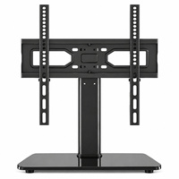 Support de télévision pivotant pour écrans de 27 à 60 pouces, réglable en hauteur, support universel pour téléviseur avec base en verre trempé