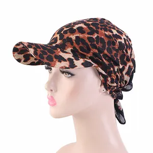 Syh43 히잡 모자 새로운 사각 스카프 면 아메바 터번 모자 야외 그늘 모자 인쇄 두건 야구 모자