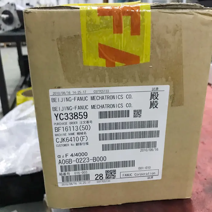 Fanuc محرك موتور اليابان الأصلي fanuc محرك سيرفو يعمل بالتيار المتردد A06B-0223-B000