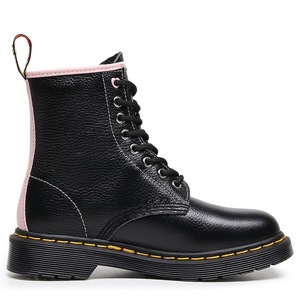 Botas de Cuero Genuino Negro, Altura al Tobillo, Punta Redonda, Cierre de Cordones, Tacón Plano, Suela de Goma Antideslizante, Para Todas las Temporadas, Venta al Por Mayor - Product Image 5