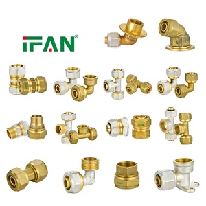 Raccords de compression multicouches IFAN PEX Al PEX pour raccordement d'eau, raccords de tuyauterie en <span class=keywords><strong>cuivre</strong></span> et laiton - Product Image 1