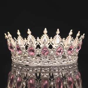<span class=keywords><strong>2023</strong></span> nueva venta al por mayor princesa novia regalo de cumpleaños tocado aleación perla Tiaras y coronas brillante boda Tiara corona nupcial - Product Image 1
