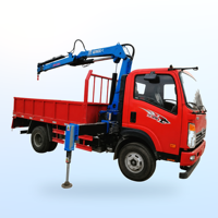 Grue compacte articulée SQ100ZB2+1 avec moteur, pompe et engrenages, capacité de levage de 3000 kg, hauteur de levage de 12 m, montée sur camion pour machines d'entrepôt