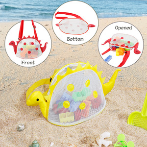 Estate bambini maglia Seashell borsa personalizzata cartone animato dinosauro spiaggia giocattolo di raccolta borsa all'ingrosso per i bambini - Product Image 2