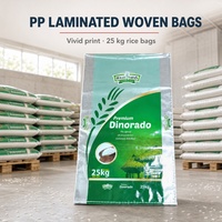 Sacos de Arroz Laminados de PP Tejido de 25kg y 50kg, Resistentes a la Humedad, Impresión Personalizada, Venta al Por Mayor