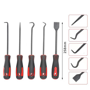 Lot de 5 outils manuels pour l'extraction de joints toriques et de joints d'étanchéité d'huile de moteur de voiture, avec raclettes et crochets de retrait - Product Image 5