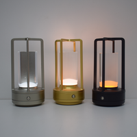 Lampe de table rechargeable au design moderne 3000mAh LED pour le camping Lanterne tactile portable sans fil pour l'extérieur