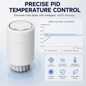 Nouveau produit - <span class=keywords><strong>Vanne</strong></span> thermostatique intelligente programmable Zigbee3.0 <span class=keywords><strong>pour</strong></span> <span class=keywords><strong>radiateur</strong></span>, compatible avec 6 vanes TRV et 1 hub sans fil - Product Image 5