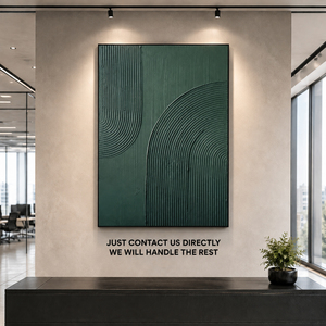Emerald Arc Geometric Textured <b>Wall</b> Art Handmade Large Artwork Home House Hotel Decoration Interior Decorative Arts - Product Image 2