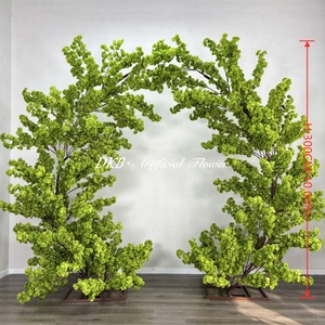 Nouveauté DKB : Arche de fleurs de cerisier artificielles en métal écologique, réglable, verte, pour l'intérieur et l'extérieur - Product Image 2