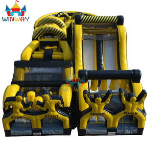 Course d'obstacles gonflable extérieure en forme de U, jeu de sport gonflable pour adultes et enfants unisexe - Product Image 2