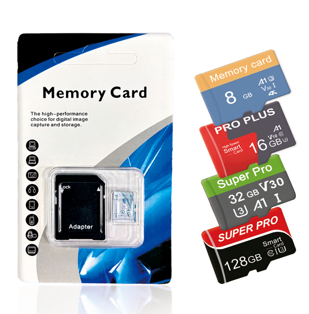 OEM High Speed Sd C6 C10 U1 U3 100% Full Capacity 1GB 2GB 4GB SD CARD 8GB 16GB 32GB TF Card 64GB 128GB Memory Card with Adapter
