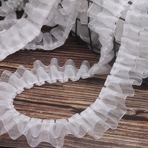Offre Spéciale 4cm Ruffle Dentelle Garniture Organza Français Dentelle Garniture Guipure Garniture Tissu - Product Image 2