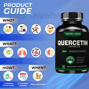 Ausreson 케르세틴식이 보조제 천연 소포라 자포니카 추출물 아연 피세틴 비타민 500mg 케르세틴 캡슐 - Product Image 2