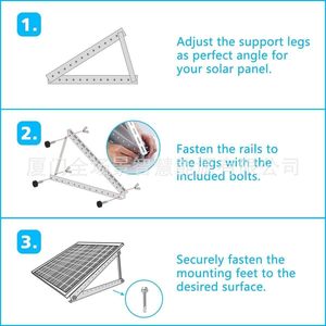 Support de montage solaire en aluminium, cadre triangulaire de 45 pouces, finition anodisée pour panneaux photovoltaïques - Product Image 5