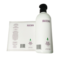 Étiquettes de produit de soin de la peau personnalisées Autocollants adhésifs imperméables pour l'emballage de crème tonique hydratante avec affichage de la liste des ingrédients