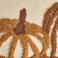 Coussin rectangulaire populaire pour Halloween et Thanksgiving, avec broderie de feuille d'érable et de citrouille, style dessin animé, fermeture éclair