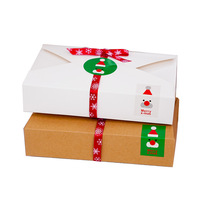 Comercio exterior Nueva caja de regalo de Navidad Embalaje de estilo de sobre de cartón con estampado 2 tipos