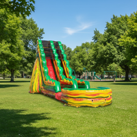 Toboggan aquatique gonflable commercial de 23 pieds, château gonflable, design populaire à prix avantageux