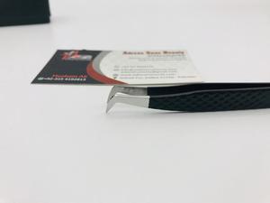 Pince à épiler japonaise durable en acier inoxydable pour extension de cils, poignée en diamant noir pour beauté, fibre pointue, volume russe - Product Image 4