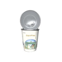 Tasse à thé jetable double paroi en carton doré avec filtre intégré pour réception de bureau – Idéale comme cadeau
