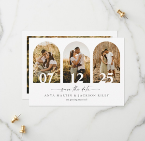 การ์ดเชิญงานแต่งงานแบบสั่งพิมพ์พิเศษ ดีไซน์หรูหรา <span class=keywords><strong>สี</strong></span>ทอง ทันสมัย พร้อมรูป<span class=keywords><strong>ภาพ</strong></span> - Product Image 4