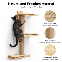 Étagères murales transformables 3 en 1 pour chats-Poteau à gratter et perchoir pour grimper et jouer à la sieste, salle de sport murale pour chats DIY