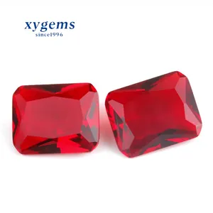 Dekoratif renkli cam taş kırmızı sekizgen şekli 3x5mm yüksek kaliteli gevşek cam taşlar takı seti