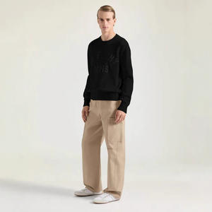 Commerce extérieur ODM Gvc Automne/Hiver Nouveau style Pull unisexe à manches longues en coton avec broderie en cristal tridimensionnelle et patchwork - Product Image 3