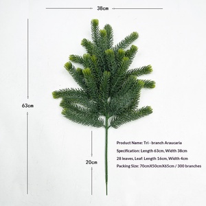 Hojas de <span class=keywords><strong>Araucaria</strong></span> de Goma Suave KH, Hojas Artificiales de Ciprés, Hojas de Abeto Brasileño, Follaje de Abeto Frío para Decoración del Hogar - Product Image 5
