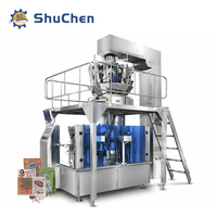Machine d'emballage rotative industrielle Shuchen à grande vitesse entièrement automatique pour sachets Doypack préformés de fruits secs, idéale pour les chips de plantain