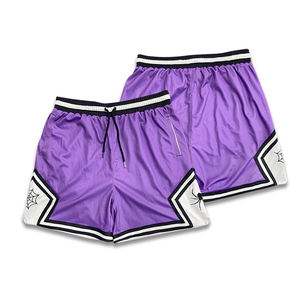 定制男士休闲运动素绣队篮球短裤 - Product Image 4