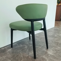 Vente directe d’usine design moderne et simple chaise à manger en cuir véritable de haute qualité éponge en forme spéciale chais