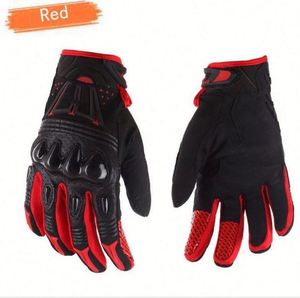 Guantes de Motociclismo y Ciclismo Térmicos/Aislantes de Cuero Puro con Fibra de Carbono Moteada, Guantes de Protección Todoterreno de Verano, Guantes de Carreras Táctiles - Product Image 2