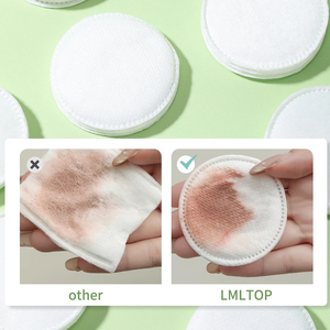 100 Pezzi di Dischetti di Cotone Premium Rotondi per la Cura del Viso e la Rimozione del Trucco SY430, Confezione Personalizzata, Morbidi Dischetti Cosmetici a 3 Strati - Product Image 3