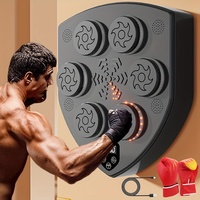 Máquina de Boxeo Musical para Entrenamiento en Casa, con 6 Objetivos de Espuma PU y LED, Montada en la Pared