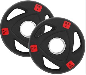 Ensemble de fitness à domicile Plaques Tri-Grip Plaque de <span class=keywords><strong>disque</strong></span> d'haltérophilie en fonte 1.25kg-25kg Caoutchouc pour <span class=keywords><strong>musculation</strong></span> - Product Image 1