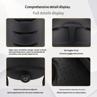Casque de ski unisexe Fengyu pour adultes, haute qualité ABS+PC, doublure amovible chaude pour l'hiver, coussinets d'oreille, conception à double coque pour