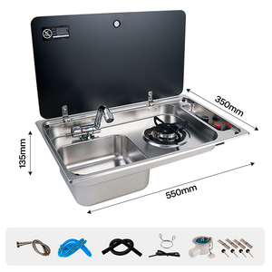 Cuisinière à <span class=keywords><strong>gaz</strong></span> RV avec évier <span class=keywords><strong>et</strong></span> couvercle en verre <span class=keywords><strong>pour</strong></span> caravane <span class=keywords><strong>et</strong></span> <span class=keywords><strong>camping</strong></span>-<span class=keywords><strong>car</strong></span> - Product Image 3