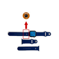 Logo personnalisé haute fréquence passive 13.56mhz ISO 14443A NFC 213 puces dans les deux bandes FPC Dia 10*0.52mm pour Apple Watch Band