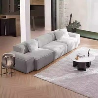Canapé modulaire nordique italien avec module de tofu minimal Design simple et moderne avec large profondeur d'assise pour ensemble de salon d'appartement