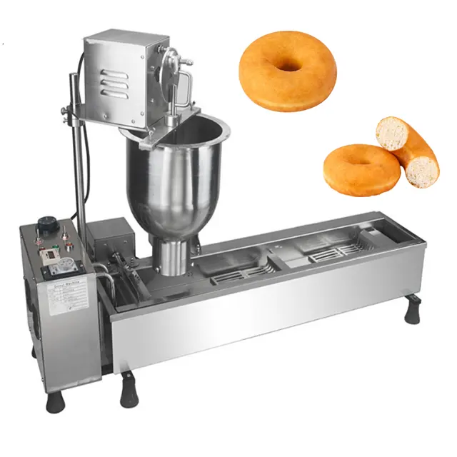 Small business use Portable manual round flower shape donut frying fryer machine on sale