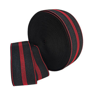 ZHIHE Cinghia in Tessuto PP di Alta Qualità e Durevole con Strisce Nere e Rosse, Elastico da 2 Pollici per Divani e Sedute Interne - Product Image 1