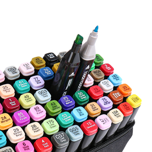 Pennarelli per pennarelli Set pennarelli per forniture artistiche a colori a doppia punta Set da disegno pennarelli per pittura per schizzi pennarelli per fumetti con borsa per il trasporto - Product Image 3