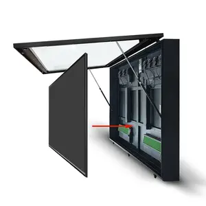 Ip 45 55 Black Indoor / Outdoor Lcd Led Oled Tv Enclosure Shields Cabinets For 15" 24" 43" 55" 65 " Monitors TV