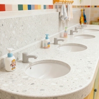Revêtement de sol en terrazzo de luxe, dalle de terrazzo en pierre naturelle, décoration d'escalier et de sol pour villa